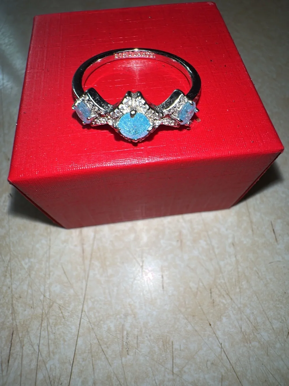 Bomb Party Aqua Blue Druzy Crown Ring - Women's Jewelry
